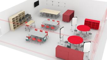 5-6th grade classroom 3D view