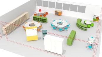 K-2G classroom 3D view