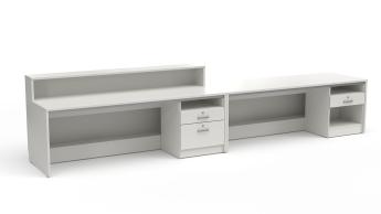 White Transaction Desk System
