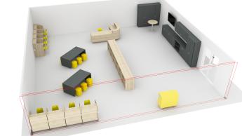 Makerspace classroom with carrels