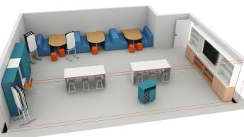 3D view of teacher lounge