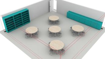 3D view of teachers lounge