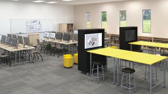 Computer lab classroom setting